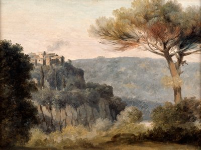 Wieś Nemi, koniec XVIII i XIX w. autorstwa Pierre Henri de Valenciennes