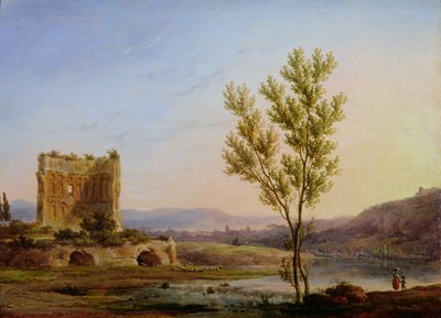 Widok na przedmieścia Rzymu autorstwa Pierre Henri de Valenciennes