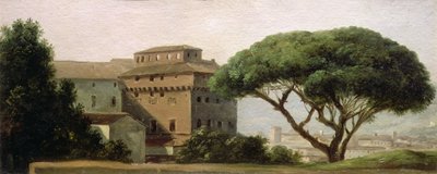 Widok na klasztor Ara Coeli: sosna parasolowa (olej na papierze) autorstwa Pierre Henri de Valenciennes