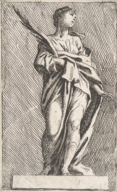 Stojąca postać kobieca, ca. 1739-40., ca. 1739-40. autorstwa Pierre Ignace Parrocel