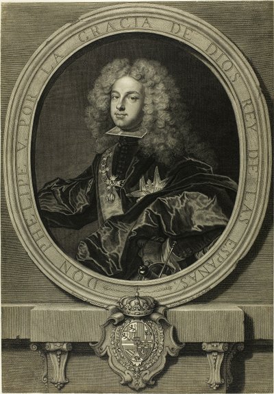 Portret Filipa V, króla Hiszpanii autorstwa Pierre Imbert Drevet