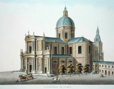Katedra w Namur, z „Wybór najwybitniejszych zabytków, budynków i domów Królestwa Niderlandów” Pierre