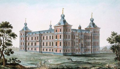 Chateau w Ronse, Belgia, z „Wybór najwybitniejszych zabytków, budynków i domów Królestwa Niderlandów” Pierre