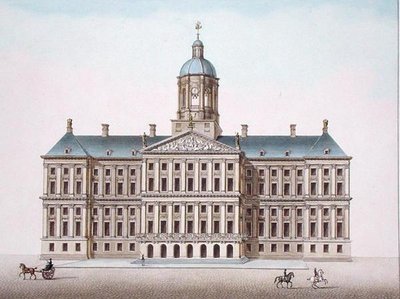 Pałac Królewski w Amsterdamie, z „Wybór najwybitniejszych zabytków, budynków i domów Królestwa Niderlandów” Pierre