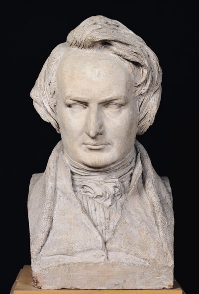 Popiersie Victora Hugo (1802-85) lat 35, 1837 (tynk) autorstwa Pierre Jean David d