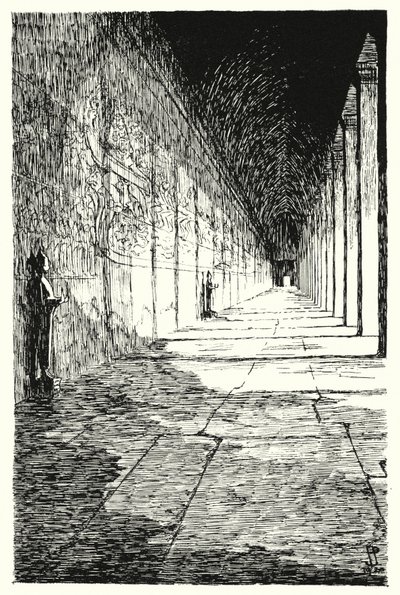 Galeria I kondygnacji, Angkor Vat (grafika) autorstwa Pierre Jeannerat de Beerski