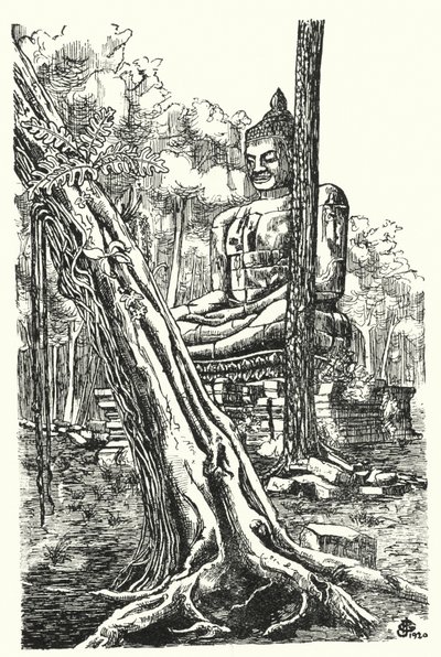 Budda Tep Pranam (rycina) autorstwa Pierre Jeannerat de Beerski