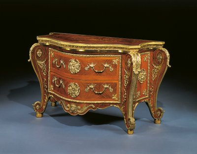 Komoda bombowa George III, ok. 1760-65 (palisander, drewno owocowe i intarsja) autorstwa Pierre Langlois