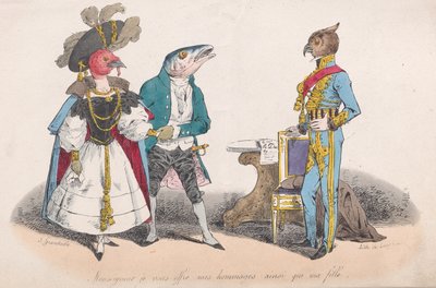 Proszę pana, składam wam wyrazy szacunku i córkę z Metamorfoz dnia, 1829. autorstwa Pierre Langlumé