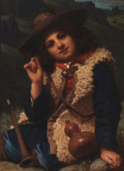 Włoski chłopiec w kurtce z owczej skóry autorstwa Pierre Louis Joseph de Coninck