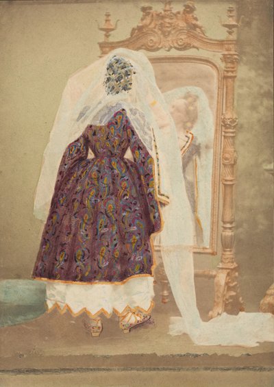 [Hrabina w złotej sukni piki jako Judith], lata 60. XIX wieku. autorstwa Pierre Louis Pierson