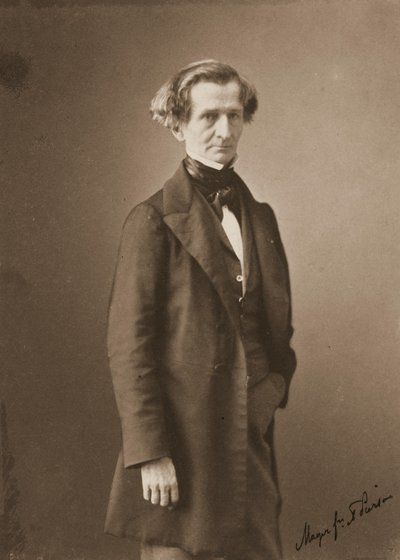 Portret Hectora Berlioza 1803-1869, c. 1850 autorstwa Pierre Louis Pierson