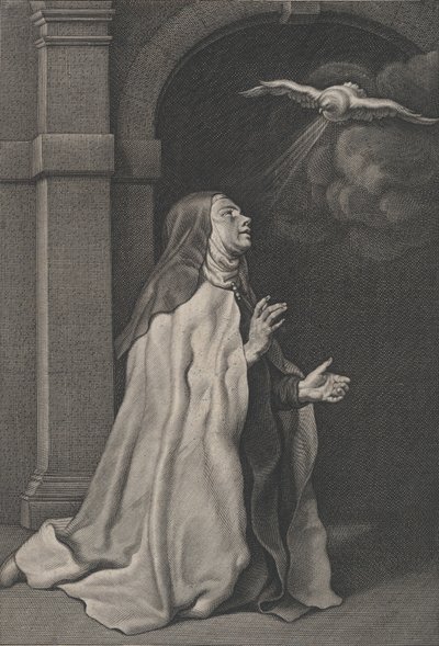 Święta Teresa z Avili Wizja Gołębicy, ca. 1650. autorstwa Pierre Louis van Schuppen