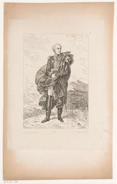 Portret generała Maximiliena Sébastiena Foy Kolekcja portretów historycznych barona Gérarda (tytuł serii) Kolekcja Portretów Historiques de Mr. le Baron Gerard (tytuł serii) autorstwa Pierre Michel Adam