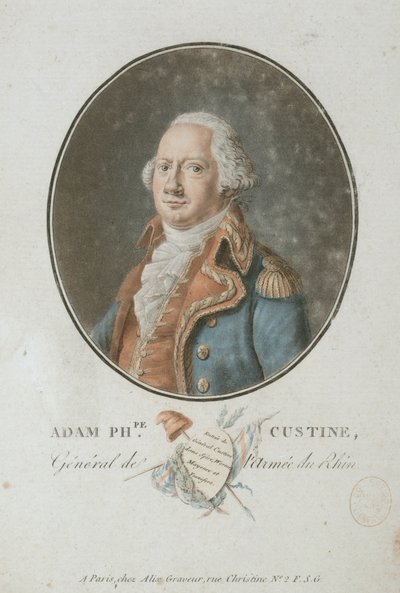 Hrabia Adam Philippe de Custine 1740-1793, 1793. autorstwa Pierre Michel Alix