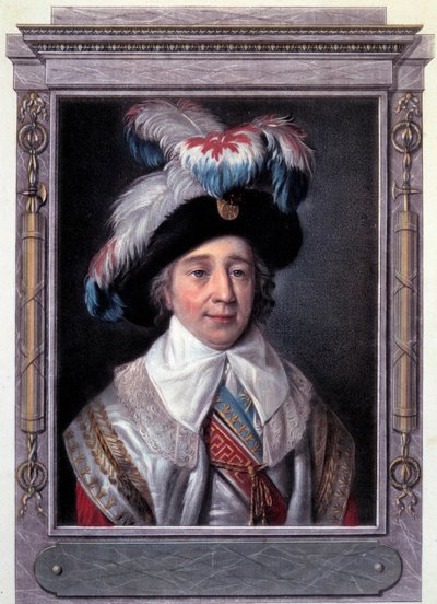 Rewolucja Francuska: Portret Paula de Barras (1755-1829), francuskiego polityka. Grawerowanie Alix Pierre Michel (1762 - 1817). autorstwa Pierre Michel Alix