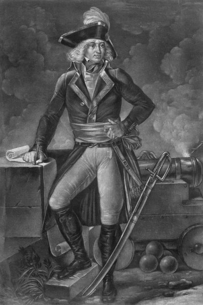 Generał Charles Pichegru (1761-1804) - Portret na całej długości przedstawiający Charlesa Pichegru (1761-1804), generała naczelnego armii Północy, Sambre i Mozy, Renu i Mozeli” Grawerowanie: Pierre Michel Alix (1762- 1817), autorstwa Alexandre Evariste FRA autorstwa Pierre Michel Alix