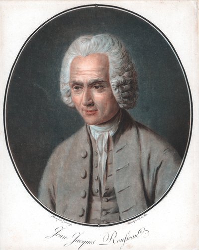 Jean-Jacques Rousseau 1712-78, francuski filozof polityczny autorstwa Pierre Michel Alix