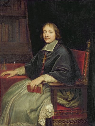 Portret kleryka, podobno Jean Francois Paul de Gondi autorstwa Pierre Mignard