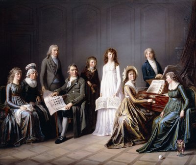 Portret Johanna Burki, komisarza generalnego kantonu Berno i jego rodziny, 1797 autorstwa Pierre Nicolas Legrand