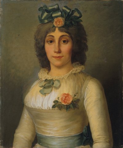 Portret Anne-Josephe Théroigne de Méricourt 1762-1817, 1793. autorstwa Pierre Nicolas Selles