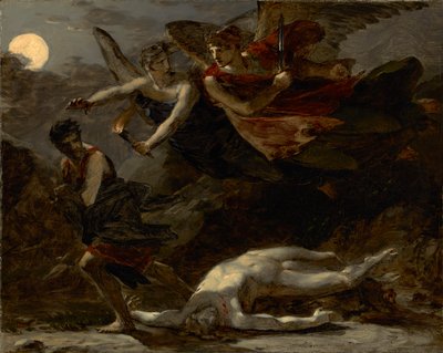 Sprawiedliwość i Boska Zemsta ścigająca zbrodnię, ok. 1805-6 autorstwa Pierre Paul Prudhon