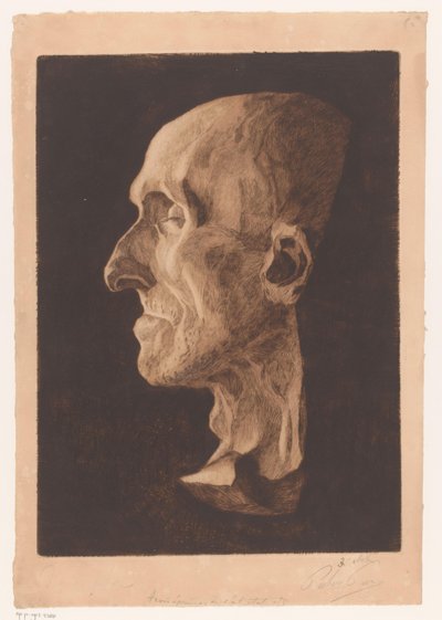 Dodenmasker van Antonio Canova autorstwa Pierre Peeters (signed by artist)