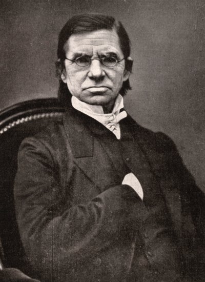 Emile Littre, francuski leksykograf i filozof, XIX w. autorstwa Pierre Petit