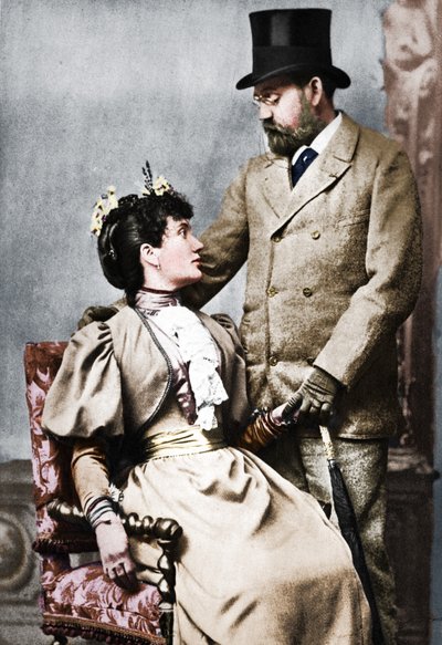 Emile Zola i Jeanne Rozerat, c1890, 1939 autorstwa Pierre Petit