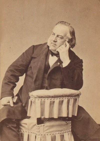 Portret kompozytora Louisa Clapissona (1808-1866), autorstwa Petita, Pierre’a Lanitha (1831-1909). Zdjęcie albuminy. Prywatna kolekcja autorstwa Pierre Petit