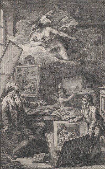 Pamięci P. FR. Basan, rycina do katalogu kolekcji P.-F. Basan..., 1798. autorstwa Pierre Philippe Choffard