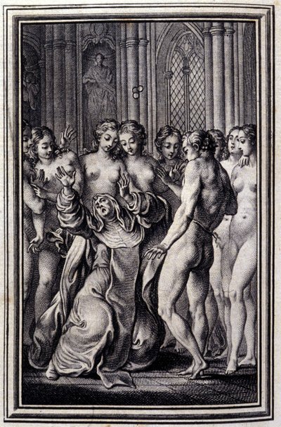 Le Glouches - w „”Opowieściach i opowiadaniach wierszem”” Jean La Fontaine. 1776. Ilustracja P.P. Choffarda. autorstwa Pierre Philippe Choffard