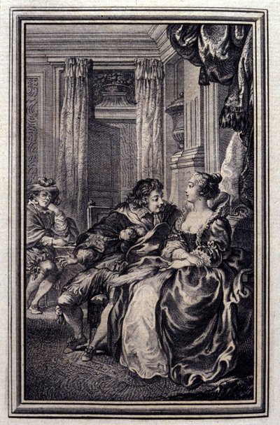 Le Magnifique - w „”Opowieściach i opowiadaniach wierszem”” Jean La Fontaine. 1776. Ilustracja P.P. Choffarda. autorstwa Pierre Philippe Choffard