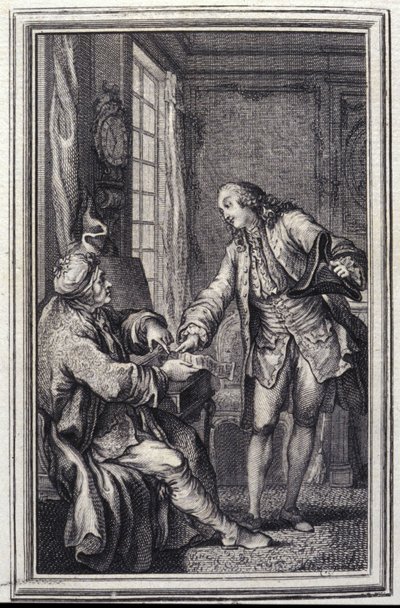Les confeux indiscrets - w „”Opowieściach i opowiadaniach wierszem”” Jean La Fontaine. 1776. Ilustracja P.P. Choffarda. autorstwa Pierre Philippe Choffard