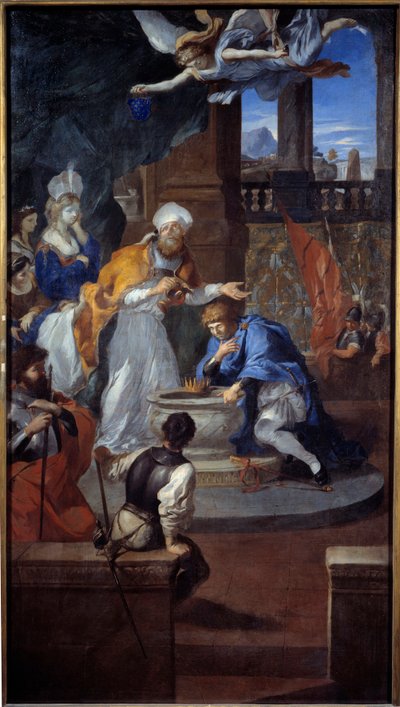 Chrzest Clovisa w Reims w dniu 25 grudnia 496 r. Obraz Pierre