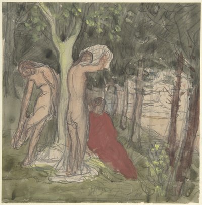 Kąpiący się autorstwa Pierre Puvis de Chavannes