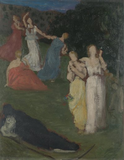 Śmierć i Dziewica, przed 1872 r. autorstwa Pierre Puvis de Chavannes