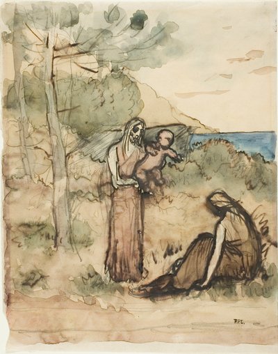 Rodzina rybaka autorstwa Pierre Puvis de Chavannes