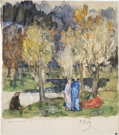 Święty gaj autorstwa Pierre Puvis de Chavannes