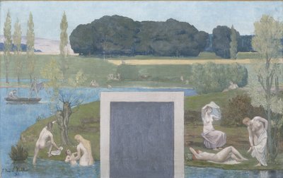 Szkic dla Hôtel de Ville de Paris: lato autorstwa Pierre Puvis de Chavannes