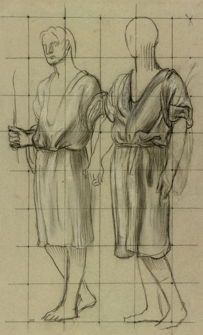 Studium dwóch stojących postaci autorstwa Pierre Puvis de Chavannes