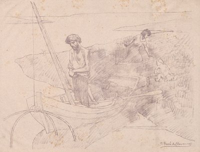 Biedny rybak autorstwa Pierre Puvis de Chavannes