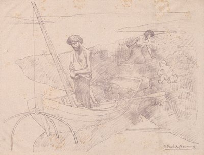 Biedny rybak. autorstwa Pierre Puvis de Chavannes