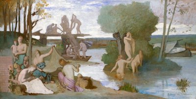 Rzeka, ok. 1864 (olej na papierze, układany na płótnie) autorstwa Pierre Puvis de Chavannes