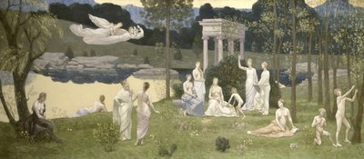 Święty Gaj, Ukochany Sztuk i Muz, 1884-89 autorstwa Pierre Puvis de Chavannes