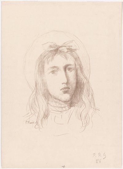 Głowa dziewczyny autorstwa Pierre Puvis de Chavannes
