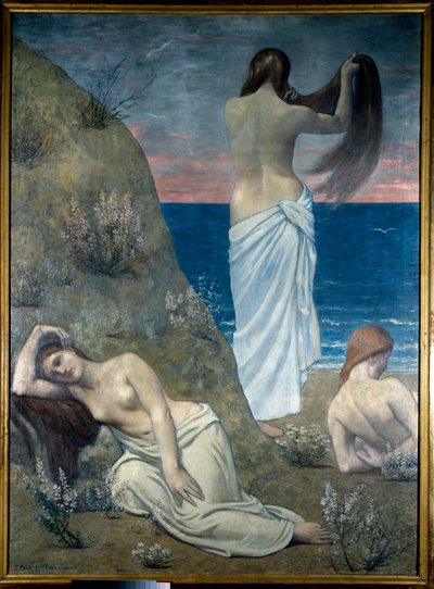 Młode dziewczyny nad morzem autorstwa Pierre Puvis de Chavannes