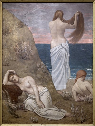 Młode dziewczyny nad morzem autorstwa Pierre Puvis de Chavannes