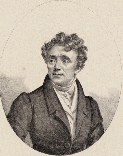 Portret śpiewaka operowego Louis Antoine Eléonore Ponchard 1787-1866, ok. 1835. autorstwa Pierre Roch Vigneron