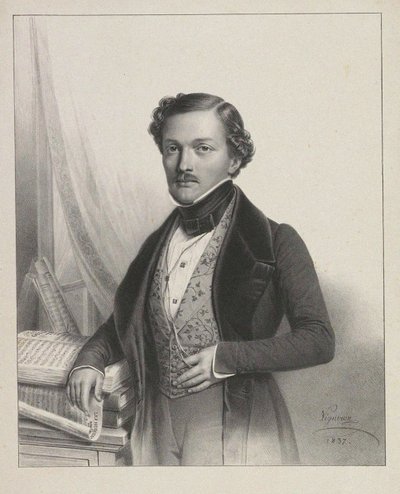 Portret piosenkarza Gilberta-Louisa Dupreza 1806-1896, 1837 autorstwa Pierre Roch Vigneron